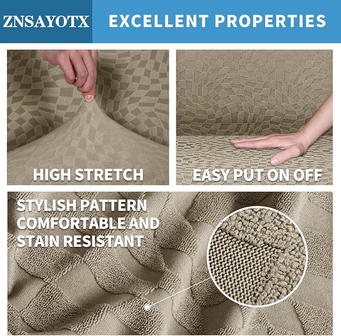 ZNSAYOTX 1 Piece Stretch Sofa Covers - Image 3