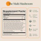 Om Master Blend Mushroom Powder – Organic Mushroom Supplement with 10 Mushrooms and Ashwagandha - Support Immunity, Gut Health & Stress Relief, 6.34 oz (80 Servings)