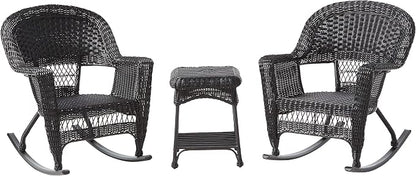 Jeco 3 Piece Rocker Wicker Chair Set by Jeco