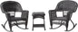 Jeco 3 Piece Rocker Wicker Chair Set by Jeco