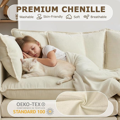 113” Modular Sectional Sofa, L Shaped Cloud Couch - Image 4