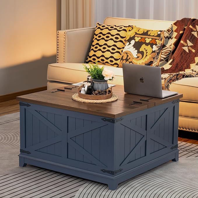 Joaxswe Farmhouse Coffee Table Set of 3, Furniture Set, Coffee Table - Image 8