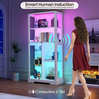 71” Glass Display Cabinet with RGB Light - Image 5