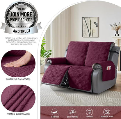 TAOCOCO 100% Waterproof Recliner Loveseat Cover Non Slip Couch Cover - Image 3