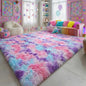 Amdrebio Pink Blue Purple Big Shaggy Rug 6x9 by Amdrebio