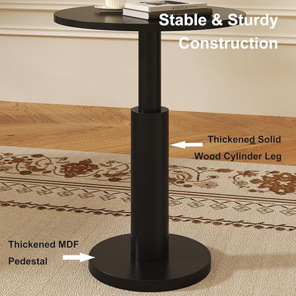 LAATOOREE Round Side Table, Accent Drink Coffee Table, Spacious Top, Thick - Image 6