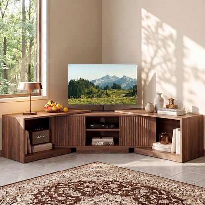 IRONCK TV Stand for 55-80 Inches TVs, Extendable Corner Entertainment Center - Image 8