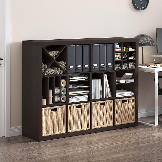 Furinno Cubicle Cube Insert, X-Shelf Cube Organizer, 3-Shelf Accessory - Image 2