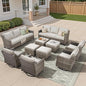 10 Piece Patio Furniture Set-High Back Outdoor Furniture Set Sectional Sofa by AMCLOBA