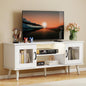 Turosur Wood TV Stand for 55 Inch TV, Mid Century Modern Entertainment Center by Turosur