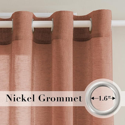 H.VERSAILTEX Linen Curtains Natural Blended Curtain Panels - Image 2
