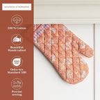Maison d' Hermine Oven Gloves 100% Cotton Oven Mitt 7" x 13" with Loop Heat Resistant, BBQ, Cooking Gloves, Baking, Grilling, Kitchen, Handling Hot Pans (Pack of 1, Harvest Festival)
