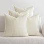 MIULEE Soft Corduroy Decorative Throw Pillow Covers Cream White 18x18 | Set of 4 by MIULEE