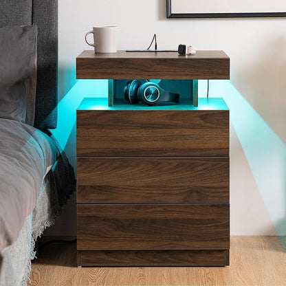 HOMMPA Set of 2 Rustic Brown Nightstands - Image 9