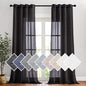 NICETOWN Linen Textured Sheer Curtains 108" L by NICETOWN