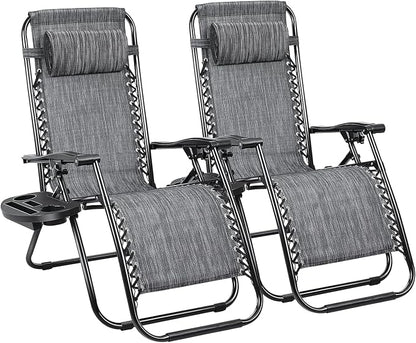 Devoko Patio Zero Gravity Chair Outdoor Folding Adjustable Reclining Chairs - Image 10