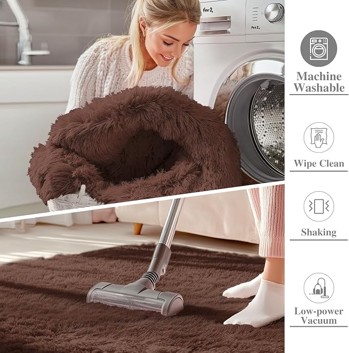 OLANLY 5x6 Area Rugs for Living Room Bedroom, Machine Washable Soft Fluffy - Image 2