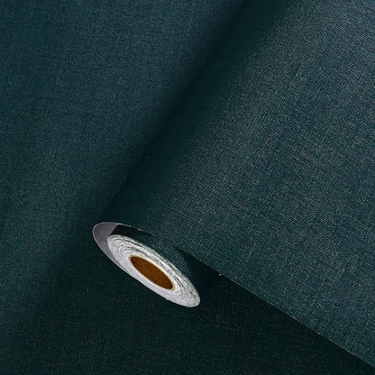 Dark Green Wallpaper Peel and Stick Textured Blackish Green Grasscloth Contact by Akywall