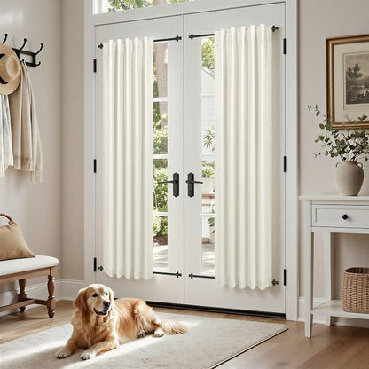 Pitalk 72 Inch Curtains for Living Room Black Out Linen Back Tab Loops Room - Image 8