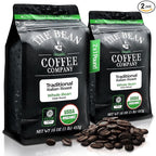 The Bean Organic Coffee Company Il Chicco (Traditional Italian Roast), Dark Roast, Whole Bean Coffee, 16-Ounce Bags (Pack of 2)