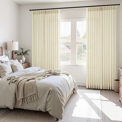 Pinch Pleated 92 Inch Curtains 2 Panels - Image 2