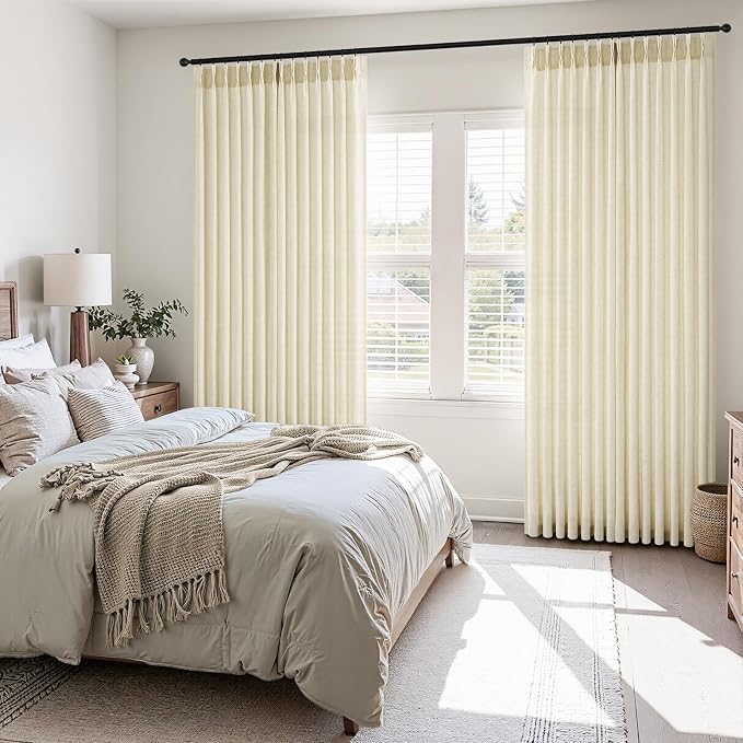 Topfinel Pinch Pleated 94 Inch Curtains 2 Panels - Image 2
