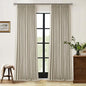 Burlywood Birch 100% Black Out Pinch Pleat Linen Curtains 100 Inches Long | by Twodrapes