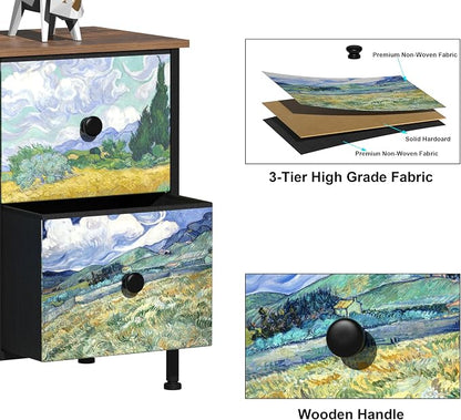 EXOTICA 6 Drawer Dresser for Bedroom Van Gogh Chest of Drawers Wide TV Stands - Image 5