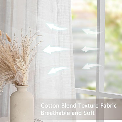 MYSKY HOME Natural Curtains 30 Inch Long - Image 6