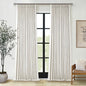 102 Inches Long Pinch Pleated Linen Blackout Curtains by Twodrapes