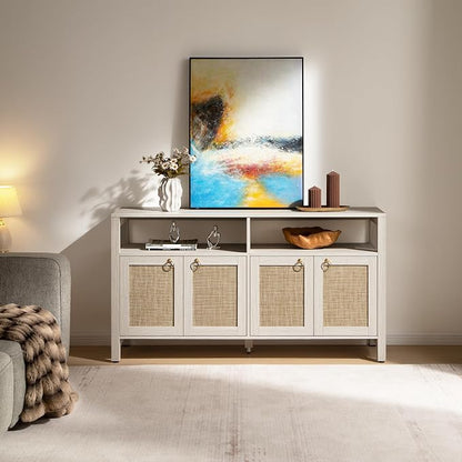 SICOTAS Rattan TV Stand for Television up to 65 Inch - Image 7