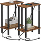 TUTOTAK Small End Table with Charging Station, Narrow Side Table with USB Ports by ChoosetutotakFurnitureBuildYourCozyHome