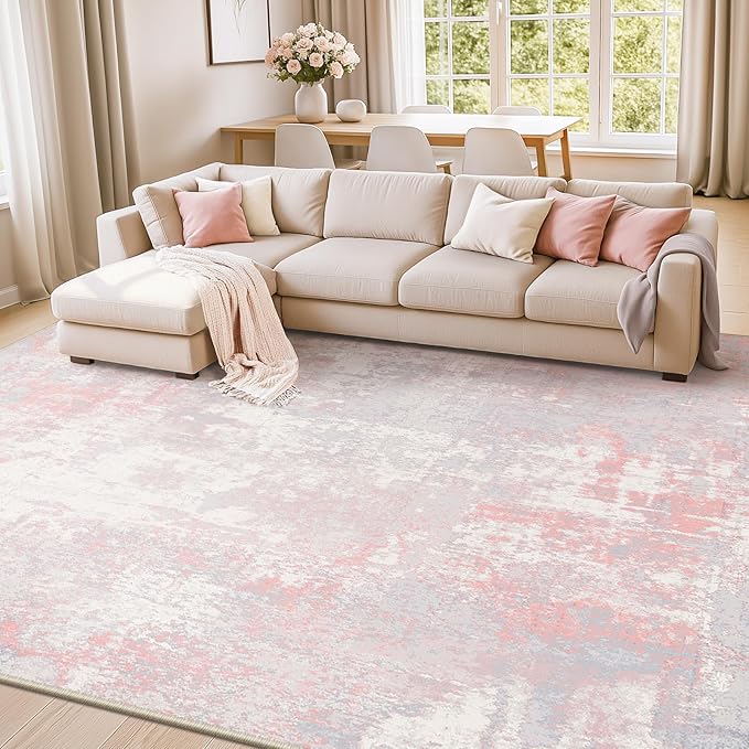 RELEANY Washable 5'x8' Abstract Area Rug - Image 4