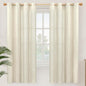 YoungsTex 72 Inch Length Beige Linen Curtains 2 Panels by YoungsTex