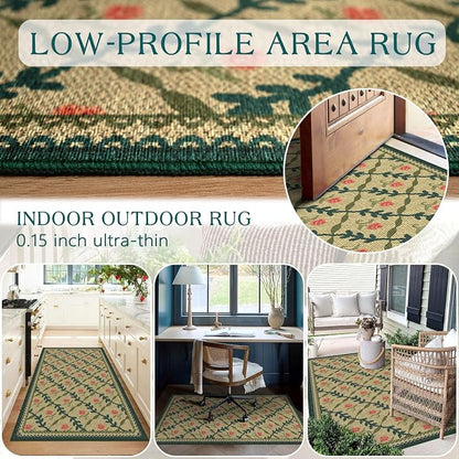 3x5 Entryway Rug, Small Washable Indoor Outdoor Mats - Image 5