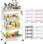 TOOLF 4-Tier Rolling Cart, Metal Utility Cart by TOOLF