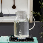 Karafu 68 Oz/2 Liter Glass Pitcher with Lid, Heat Resistant Water Jug for Hot/Cold Water, Ice tea and Juice Beverage