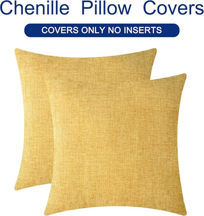 CaliTime Decorative Couch Throw Pillow Covers 22 X 22 Inches Gold | Pack of 2 - Image 6