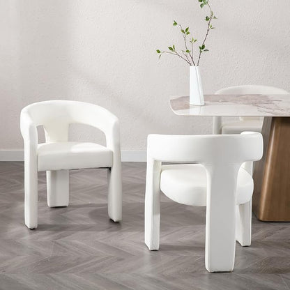 RIVOVA Set of 4 Modern Barrel Dining Chairs, Dining Living Room Kitchen Chairs - Image 3