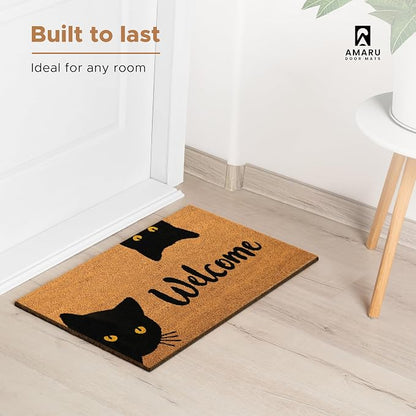 Coir Welcome Mat, Welcome Cats, 17 x 29 in | 100% Natural Coir, Anti-Shedding - Image 5