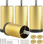 4 Pack Gold Furniture Legs 3 Inch Dresser Support Feet Metal Cabinet Adjustable by Unknown
