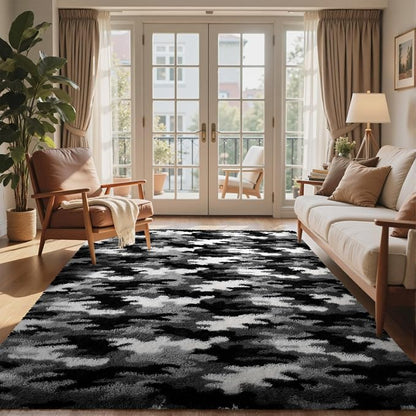 4x6 Ft Shag Rugs for Bedroom Living Room, Tie-Dyed Ultra Soft Fluffy Furry Area by Cuzwlovita
