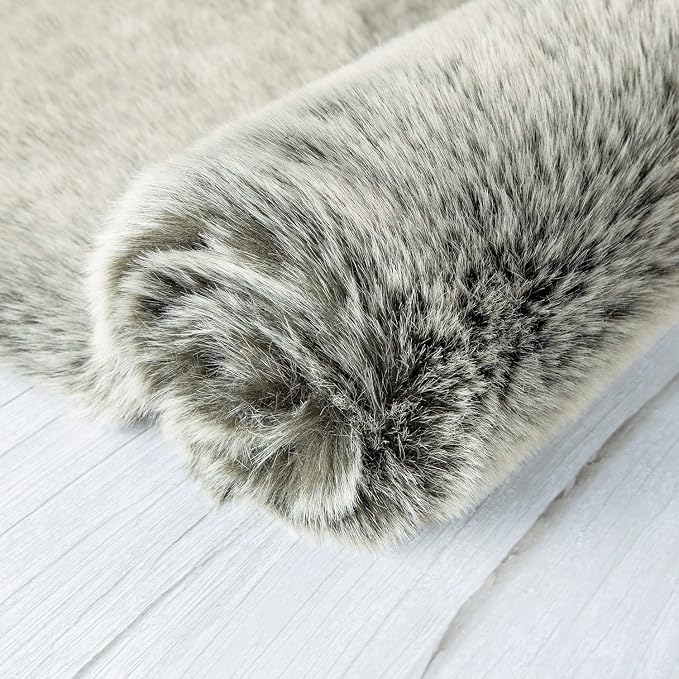 Ashler HOME DECO Soft Fox Faux Fur Chair Couch Cover Area Rug - Image 5