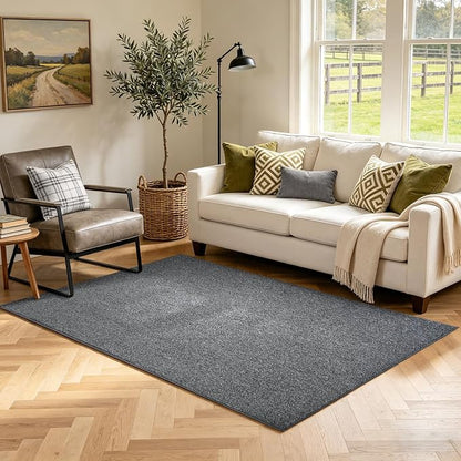 3x5 Black/White Area Rug Washable Non-Slip Soft Thin by Unknown