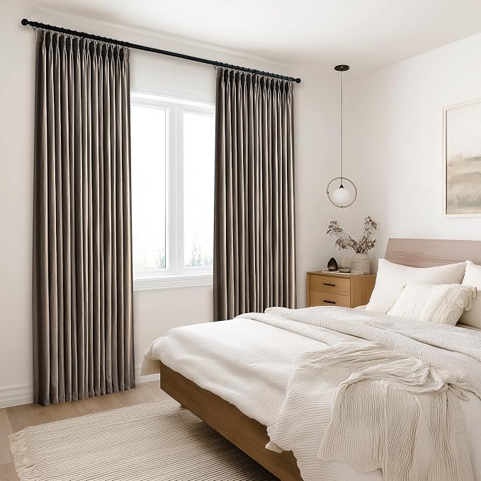 Topfinel Pinch Pleated Linen Curtains 108 Inches Long - Image 5