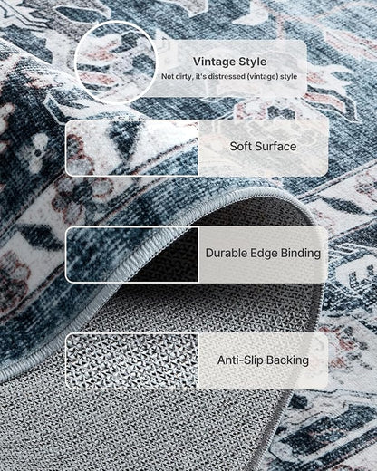 AMADA HOMEFURNISHING 9x12 Washable Area Rug, Low-Profile Large Area Rug - Image 5