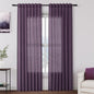 Plum Linen Curtains 84 Inch Length 2 Panels Set by Nanspring