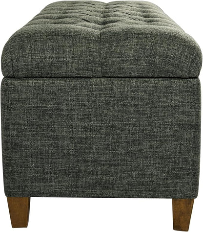 Homepop Home Decor Tufted Ainsley Button Storage Ottoman Bench - Image 11