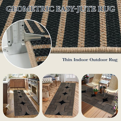 Lahome Modern Geometric Runner Rug, 2x6 Laundry Room Rug Runners - Image 4