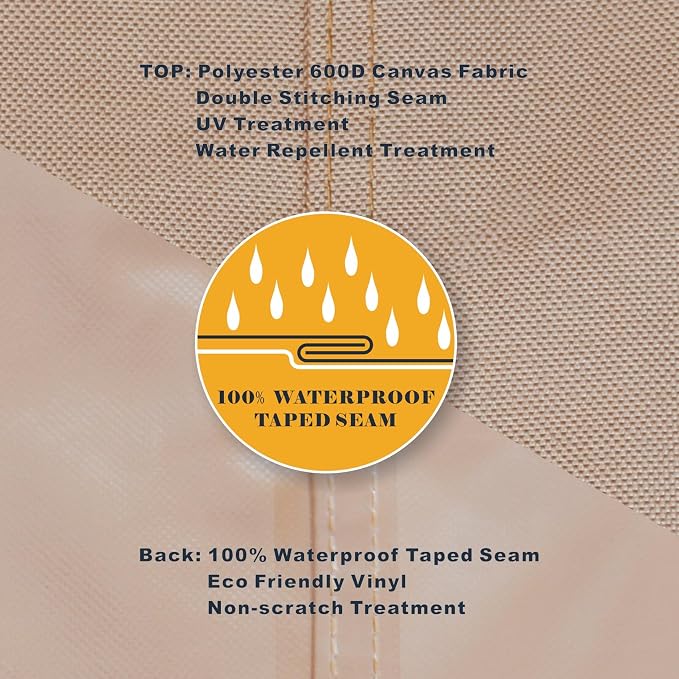 ULTCOVER Waterproof Patio Lounge Chair Cover Heavy Duty Outdoor Chaise Lounge - Image 3